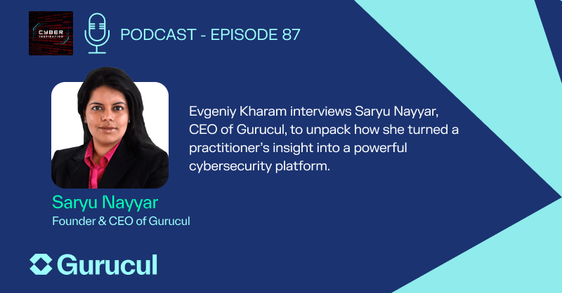 In this episode, Evgeniy Kharam talks with Saryu Nayyar, CEO Gurucul, on building a global cybersecurity platform — bootstrapped, AI-driven &amp; trust-first.

🎧 Listen here: tinyurl.com/4vjbhs28

#CyberSecurity #Leadership #AI #Podcast #SaryuNayyar