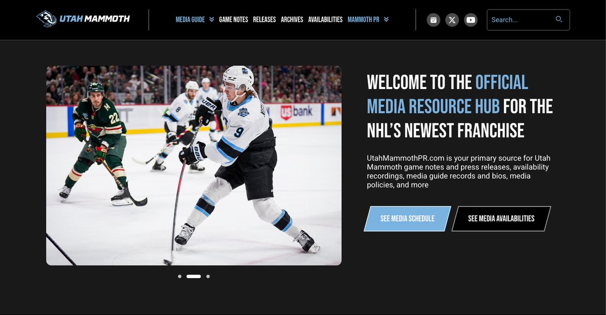 Now introducing UtahMammothPR.com!

The Utah Mammoth PR department is thrilled to announce that we are officially launching our new website, which will make all of our press materials more accessible to both media and fans alike.

Check it out today!