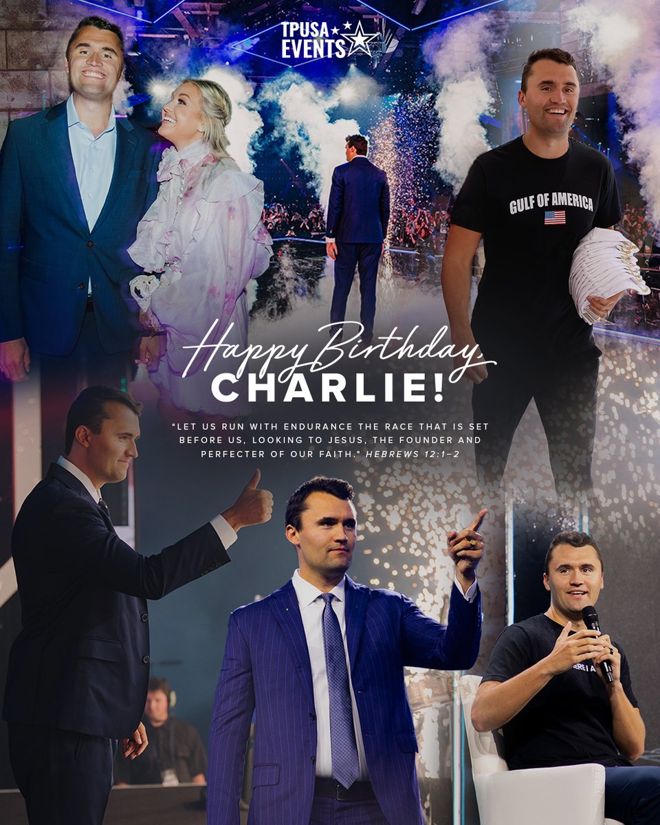 To the man who inspired a generation to never stop fighting for truth. Happy birthday, Charlie Kirk!