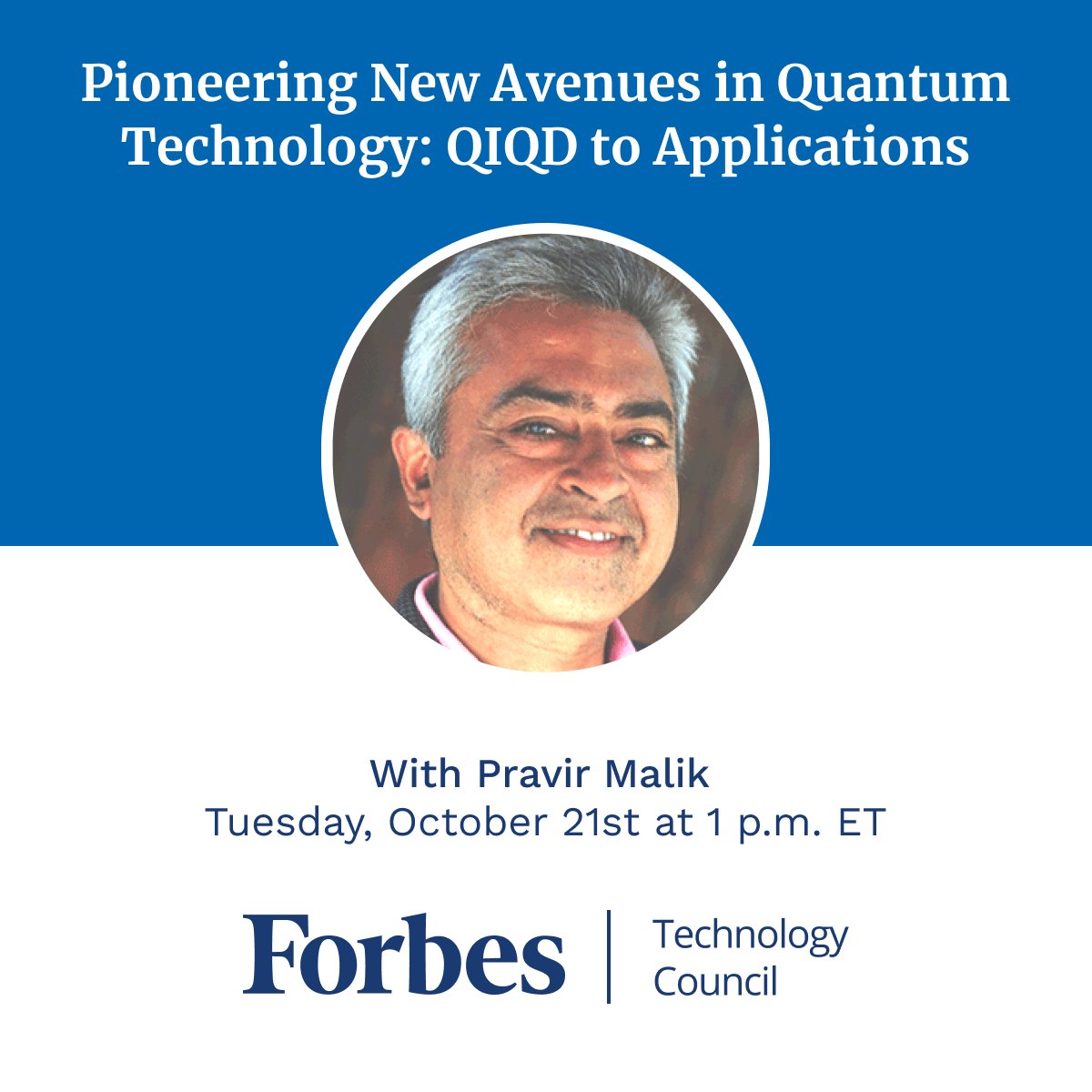 ForbesTechCncl's tweet image. Join Member Leader @PravirMalik for a session on pioneering architectures and applications shaping the future of Quantum Computing. hubs.li/Q03HCvbP0

#QuantumTechnology #InnovationLeadership #FutureOfTech #DeepTech