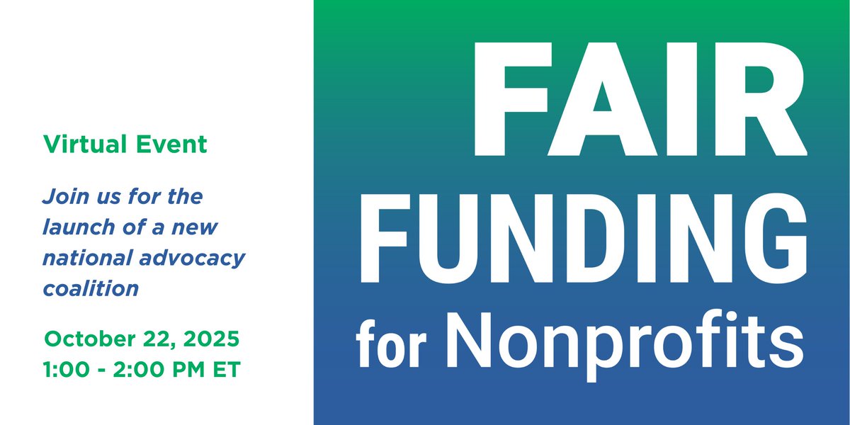 On October 22, Imagine Canada launches Fair Funding for Nonprofits, a coalition working to modernize federal funding so nonprofits can better serve communities. Learn more &amp; get involved!

Register: eventbrite.ca/e/fair-funding…

#FairFunding #Nonprofits