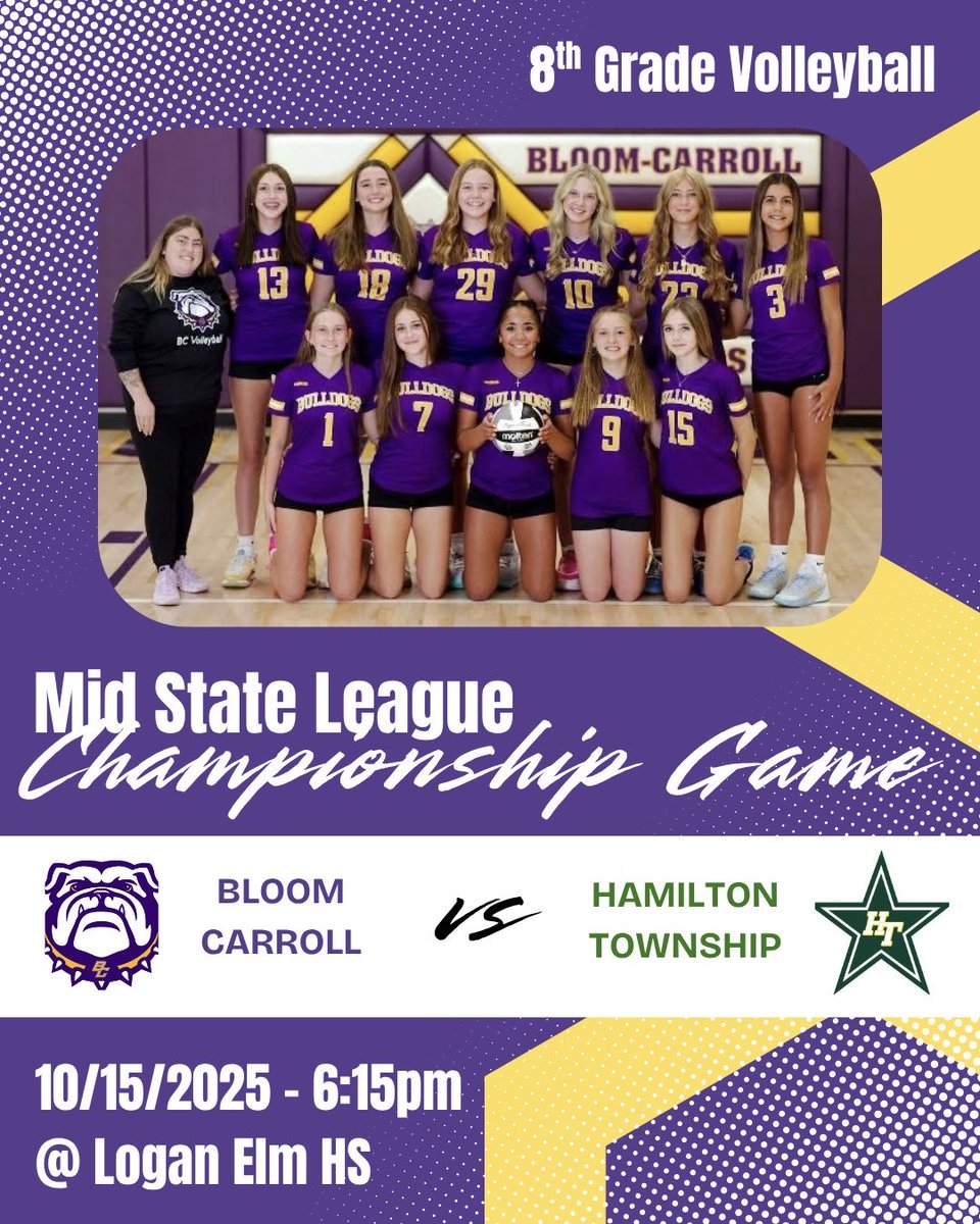 We made it to the ‘ship!! My 7th grade team plays at Logan Elm on Wednesday at 5pm and the 8th grade team plays at 615pm. Hope to see you there!!