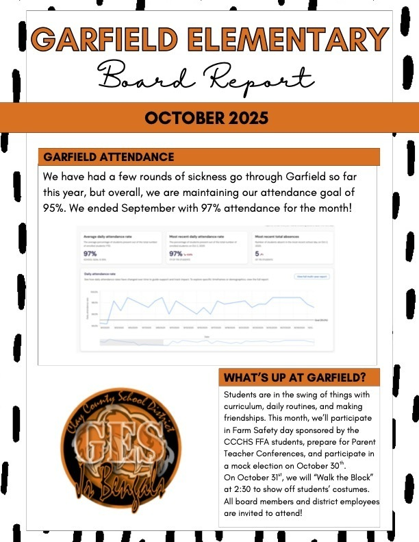 GarfieldBengals's tweet photo. The October GES BOE Report can be viewed here: #celebrate379 https://t.co/vdG6EafdtV
