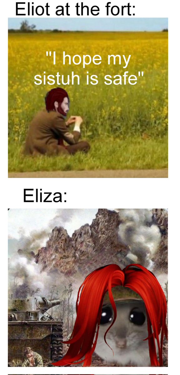 ERB_S_AHOGE's tweet image. Elliot, at the fort: “I hope my sistuh is safe…”

Eliza: *Practically in WAR*
#OSRPblackwell #OSRP #BloodflameArt