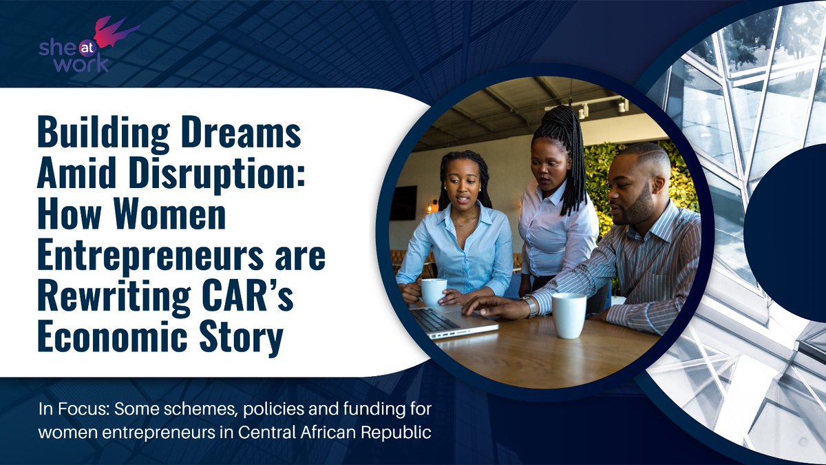 In a fragile economy, women in #CAR are using entrepreneurship to survive and thrive. International initiatives like #AFAWA, #WeFi and #SheWinsAfrica are helping them rewrite their future. 

 Read how they’re building amid disruption:
shorturl.at/oRBu0

#WomenLeadChange