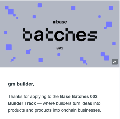 We’re in - Batch 002, building on <a href="/base/">Base</a> 🟦