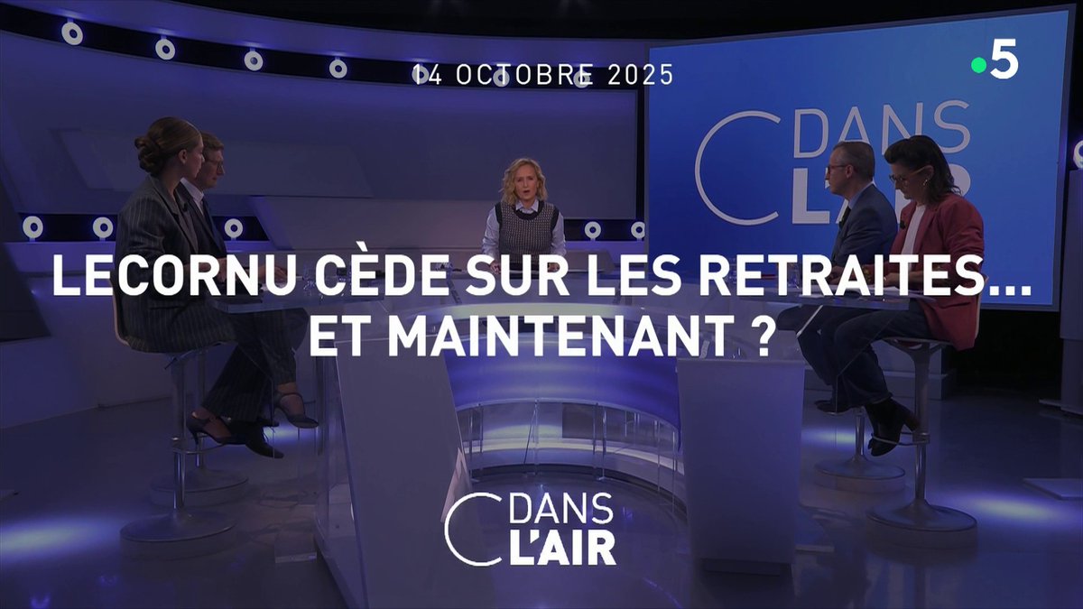 Cdanslair's tweet image. #cdanslair avec @Caroline_Roux, c'est maintenant sur France 5.

Au programme ce soir - #Lecornu cède sur les #retraites... et maintenant ?

Posez-nous dès maintenant vos questions !
#PremierMinistre #Matignon #Gouvernement #Ministres #Macron #Censure #Budget #PS #LFI #Politique