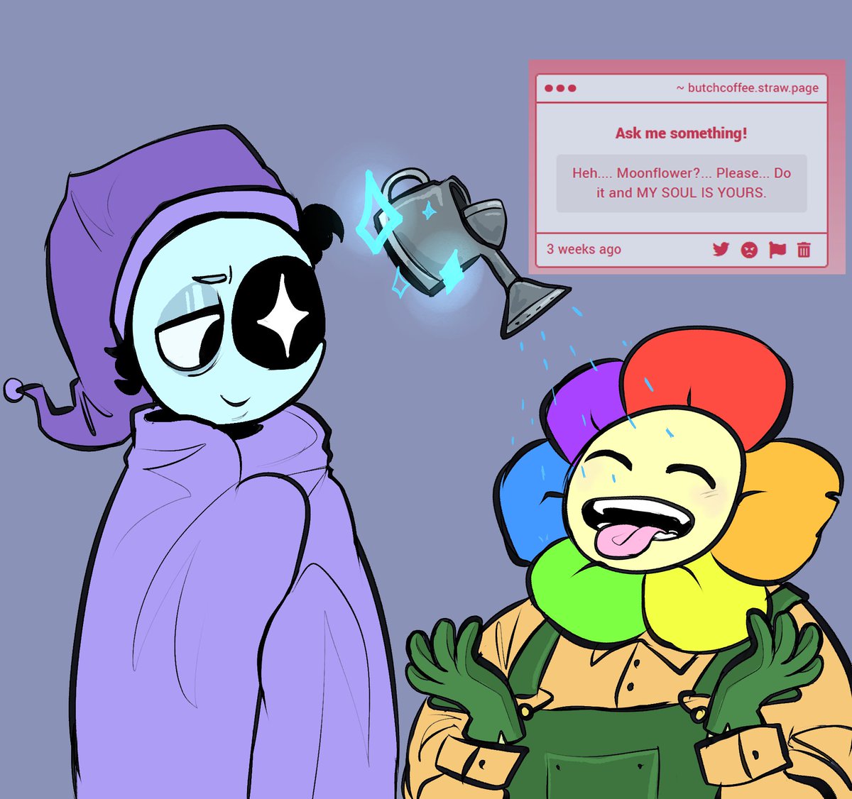 ButchCoffeecup's tweet image. watering his man #moonflower