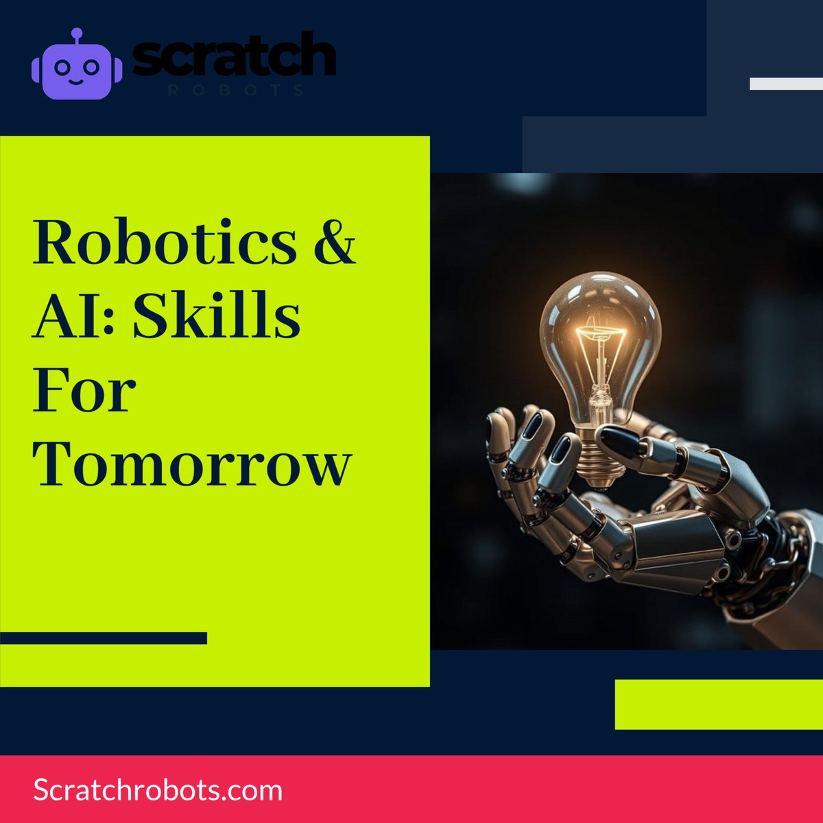 scratchrobots's tweet image. Explore the significance of Robotics 🤖 and AI 🌐 for future careers! Learn essential skills now!
#ScratchRobots #RoboticsEducation #STEMForKids #LearnToCode #BuildRobots #HandsOnSTEM #KidInventors #FutureEngineers #DIYRobotics #AIForTeens