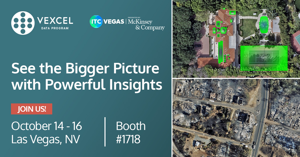 vexcel_data's tweet image. Insurtech runs on data—and we deliver it with unmatched clarity.
From AI-ready aerial imagery to nationwide coverage, Vexcel fuels smarter underwriting, risk analysis & property insights.
See the bigger picture at #ITCVegas 2025.
#Insurtech #AI #GeospatialData