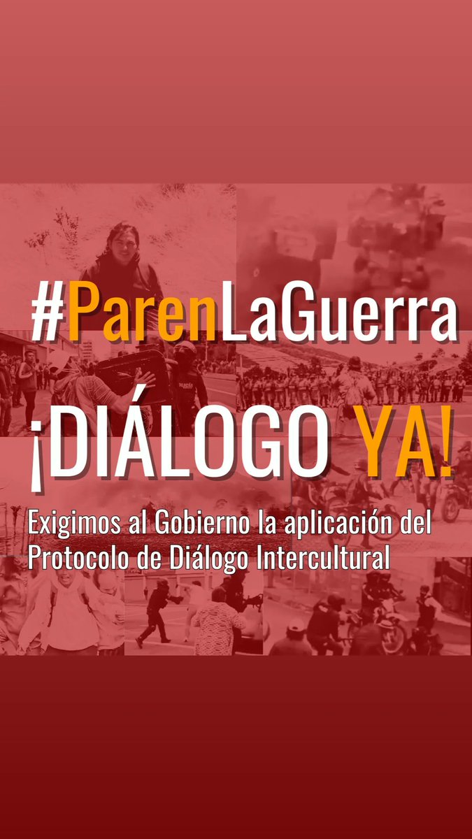 Rechazamos la grave violencia del Estado contra #Imbabura y las comunidades indígenas y rurales.

El diálogo debe primar en un sistema democrático.

#ParenLaGuerra 
#DiálogoYa
