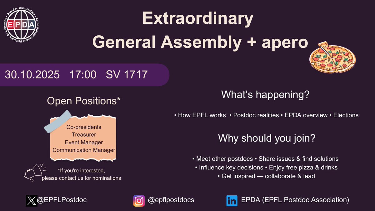 EPFL Postdoc Association (EPDA) tweet media