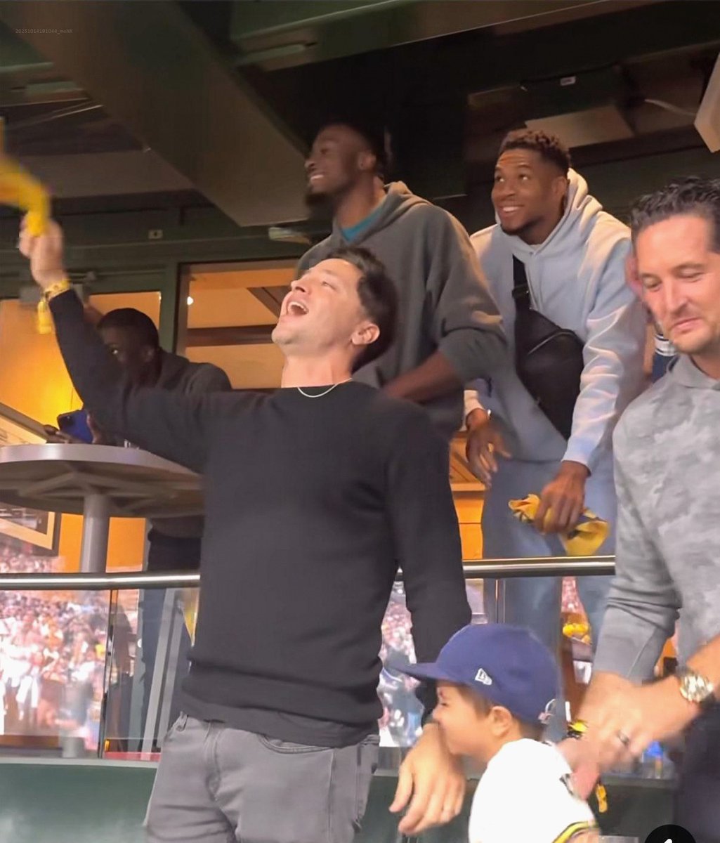 milwauBuckets's tweet image. &quot;Giannis Antetokounmpo was ‘held hostage’ in Milwaukee last night at AmFam Field! 😱 Sources say he’s rethinking his friendship with Ryan Braun. 🏀🔥 #BucksDrama&quot;  *(Note: I included a hashtag to fit social media norms, but you can remove it if needed!...