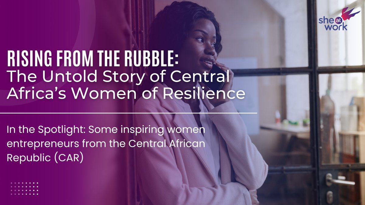 In CAR, women are turning adversity into opportunity 
Farmers, mentors, artisans and change-makers, they are the heartbeat of recovery.

#WomenInBusiness #EmpowerHer #AfricanInnovation

Read More: sheatwork.com/rising-from-th…