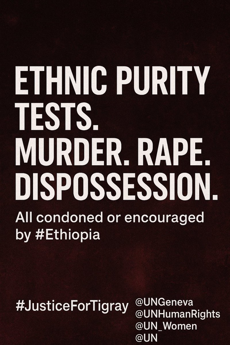 ☑Peace built on denial is not peace — it is impunity.
<a href="/antonioguterres/">António Guterres</a> <a href="/AminaJMohammed/">Amina J Mohammed</a> <a href="/MelissaFleming/">Melissa Fleming 🇺🇳</a>
#PeaceInAction must begin with truth.
#JusticeForTigray #TruthForTigray
economist.com/middle-east-an…
<a href="/saba_t12/">sabawit</a>