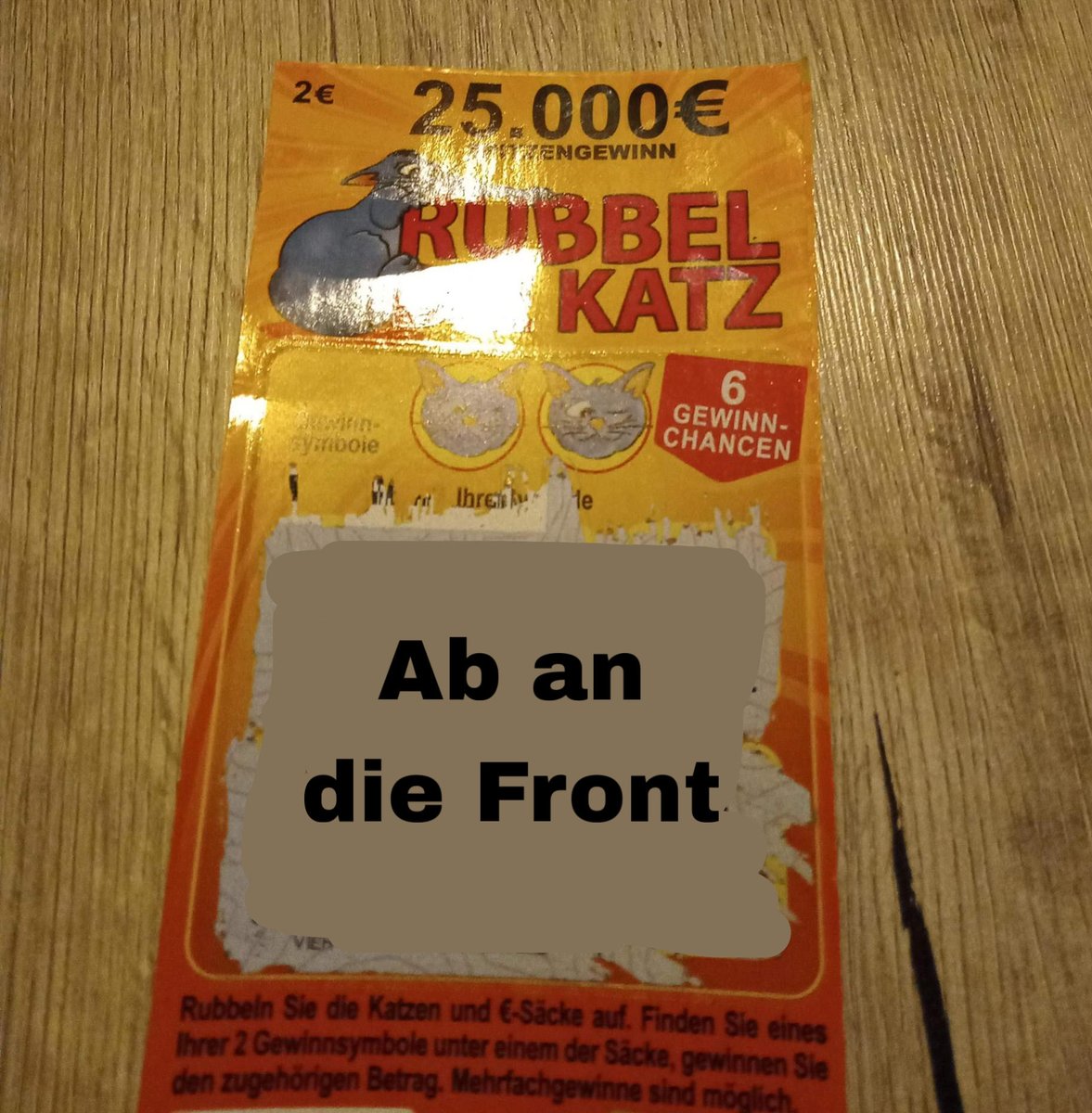 Junge was will mein Rubbellos von mir?