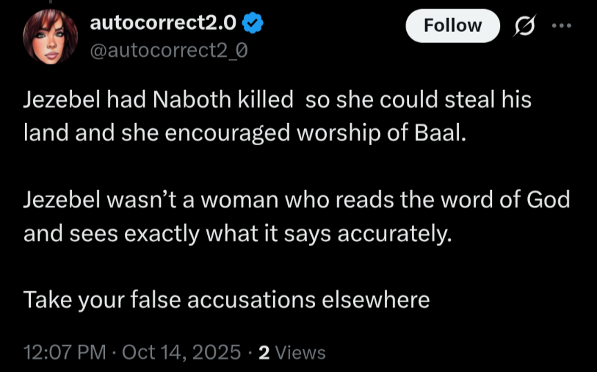 someguy0474's tweet image. The Church is and always has been the branches that abide in the vine, whether grafted or not. Only those who follow Christ are on the vine. All others, including the modern Jews, have been cut off and will be burned if they do not repent.

This woman cleaves to heresy.