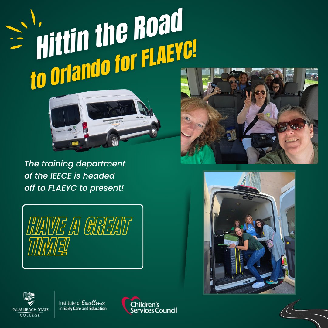 The Training department of the IEECE is headed to Orlando Florida to present at FLAEYC! If you are going to be at the conference, make sure to stop by and check out the sessions!
#flaeyc2025 #team #roadtrip #inspiringsuccess
flaeyc.org/annual-confere…