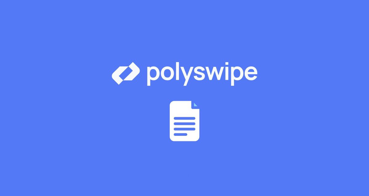 📘 We’ve overhauled the Polyswipe Docs.

Everything from our iOS, Android, and Web app architecture — to the new AI integrations — now lives in one organized home.

The docs walk through our full ecosystem:
• Wallet architecture (Privy SDK + MWA)
• Polymarket API integration
•