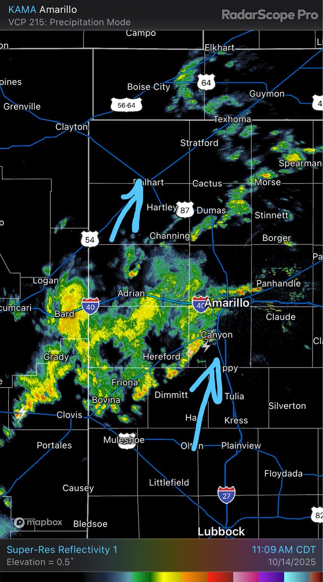 We love when models underperform, and we get MORE rain than what we expect, but it can mess with your morning plans! These storms moving to the northeast towards the Amarillo area, bringing rains and maybe a rumble of thunder! Clouds should break going into this afternoon! #txwx
