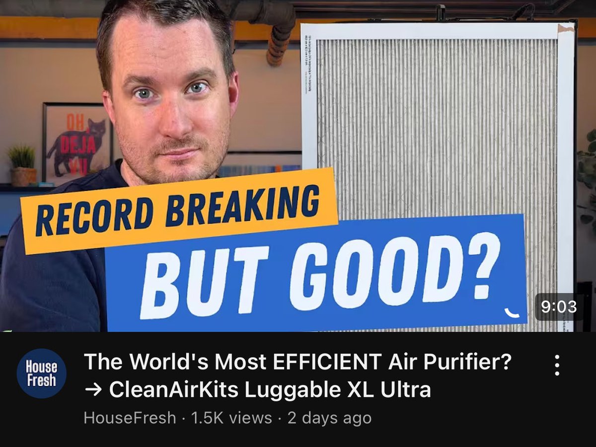 HouseFresh (@thishousefresh) on Twitter photo We upgraded our old <a href="/cleanairkits/">CleanAirKits - Big Cleaning at a Whisper</a> Luggable XL-7 with seven <a href="/CoolerMaster/">Cooler Master</a> Mobius 120 PC fans.
The result? A Luggable XL Ultra ✨
Our full video review is out: youtu.be/FySkJ1WKaTA We upgraded our old <a href="/cleanairkits/">CleanAirKits - Big Cleaning at a Whisper</a> Luggable XL-7 with seven <a href="/CoolerMaster/">Cooler Master</a> Mobius 120 PC fans.
The result? A Luggable XL Ultra ✨
Our full video review is out: youtu.be/FySkJ1WKaTA