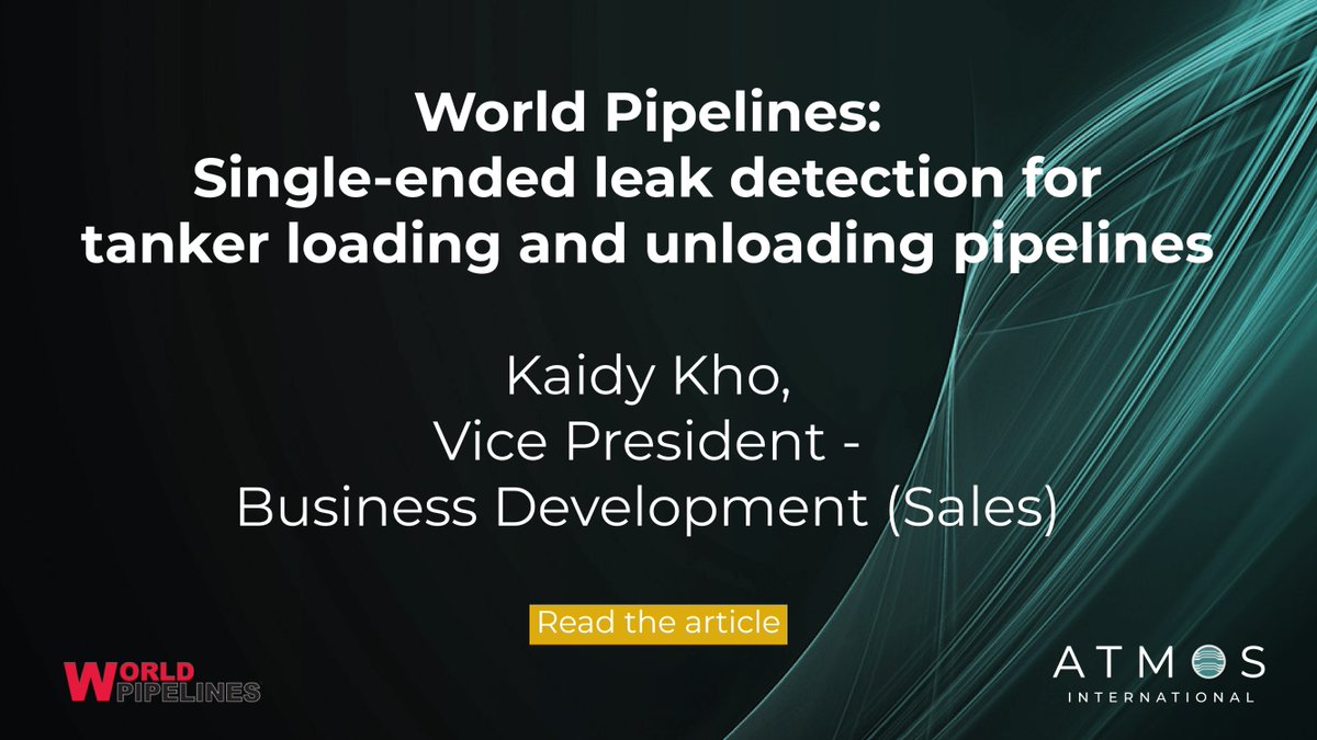 AtmosInt's tweet image. In this @WorldPipelines article, Kaidy Kho discusses the importance of single-ended leak detection for tanker loading and unloading pipelines, drawing on real-world performance: okt.to/Lh5RAW

#LeakDetection #PipelineSafety #TankerOperations #MarineLoading #OilAndGas