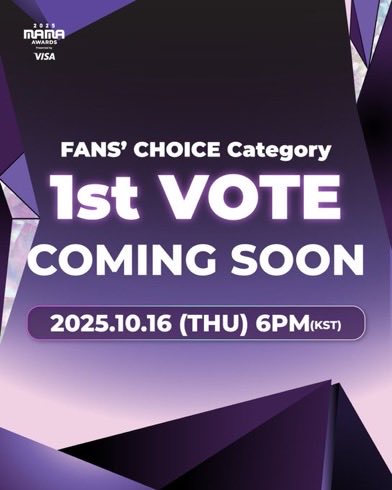 ENGENEs, o anúncio dos indicados ao MAMA 2025 será dia 16 às 5 AM (BRT)!
No mesmo dia, abre a votação do ‘FANS CHOICE’ (na qual o enhypen tem MUITAS chances de ser indicado) às 6 AM (BRT)

fiquem atentos, é um daesang e é por votação, o que facilita MUITO.