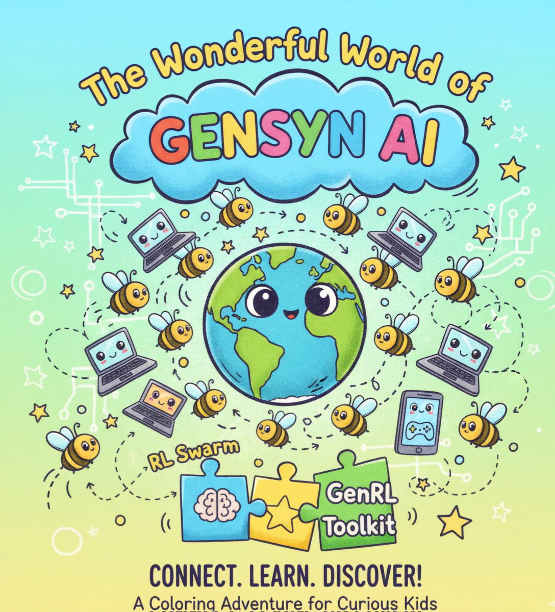 pri_ss_ca's tweet image. Since Web3 is for everyone, adoption should be fun, simple, and inclusive no matter your age.
So I decided to make a coloring book for my little sister who’s curious about @gensynai .
It’s my fun way of helping her and other kids understand how AI and Web3 works.
This is…