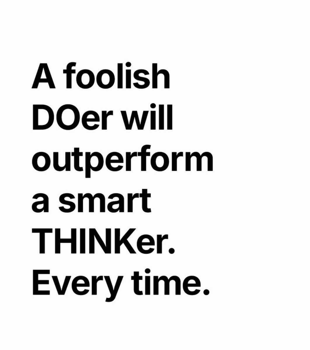 TimStodz's tweet image. Think less. Do more.