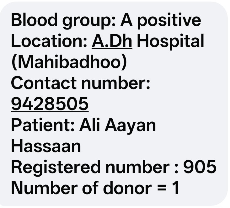🚨 ވަރަށް ވަރަށް އާޖެންޓް🚨

މިހާރު ލޭ ނުލިބިގެން އުޅޭތާ 2 ހަފުތާ ވެއްޖެ 😔

ޕޯސްޓް ޝެއަރ ކޮށްދެއްވުން އެދެން!
