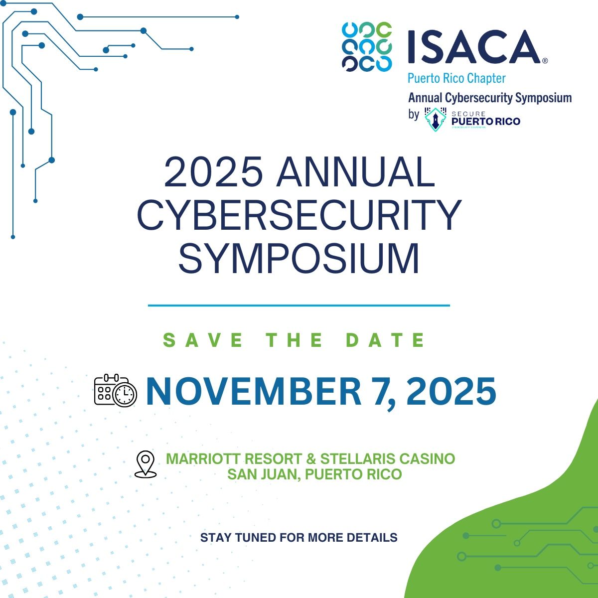 AlbertoJGarci11's tweet image. 🚀 ¡Prepárate para uno de los eventos clave en #Ciberseguridad! 🔐
📅 7 nov 2025
📍 San Juan Marriott, PR
El ISACA Puerto Rico Cybersecurity Symposium reunirá a expertos, líderes..
👉Regístrate: eventzilla.net/e/isaca-pr-202…
#ISACA2025 #InfoSec #TechEvents #PuertoRico #Networking