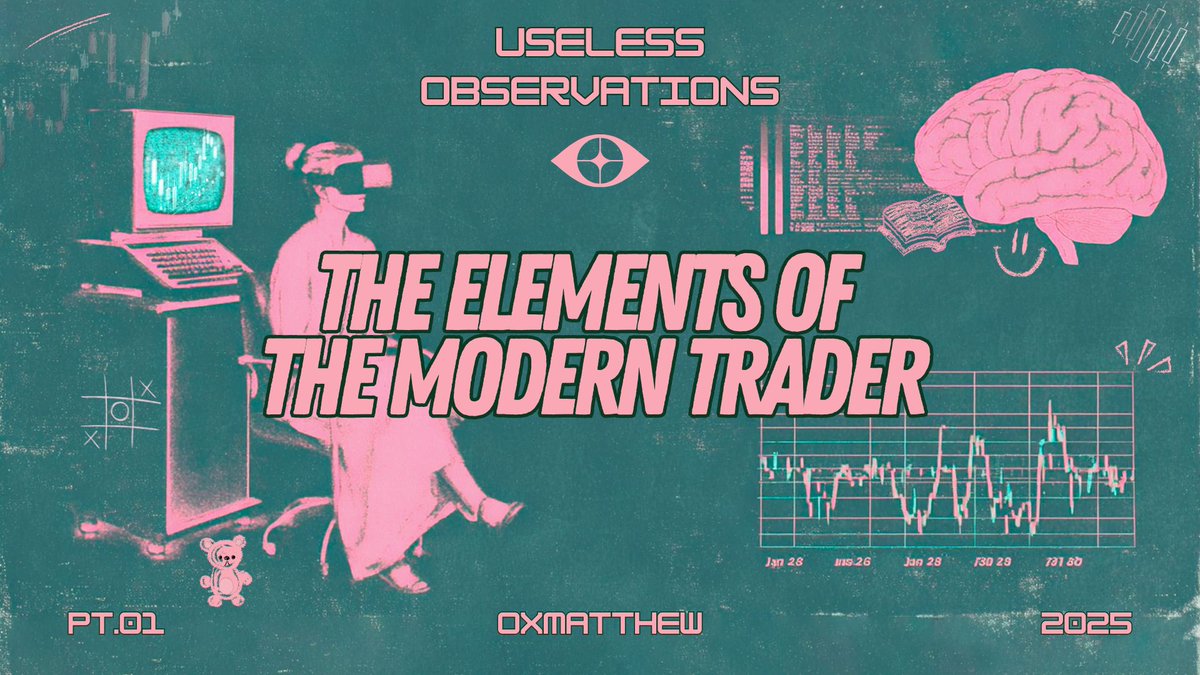 0xMATTHΞW (@0xmatthewog) on Twitter photo The Modern Trader — Between Logic and Instinct
There are no universal rules left in trading, but one thing remains unchanged: the market is a mirror of the human mind. Every trader sees themselves reflected in it — their fears, desires, ambitions, and limits. And the longer one The Modern Trader — Between Logic and Instinct
There are no universal rules left in trading, but one thing remains unchanged: the market is a mirror of the human mind. Every trader sees themselves reflected in it — their fears, desires, ambitions, and limits. And the longer one