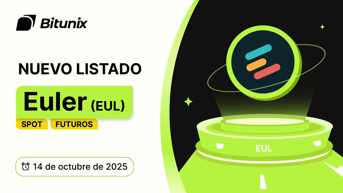 BitunixES's tweet image. 📣 $EUL @eulerfinance
¡El trading ya está disponible en Bitunix!
🚀 Trading Spot: short.bitunixads.com/6U7sEPe0
🔥 Trading de Futuros: short.bitunixads.com/GLG3PEWn
ℹ️ Más información: short.bitunixads.com/Lse9aJje