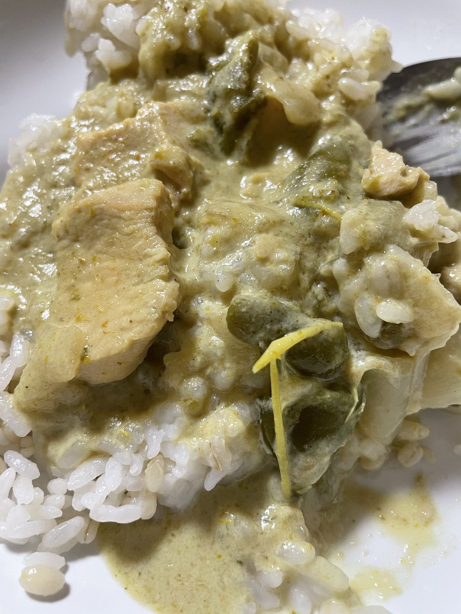 タイカレー出来た👍

から〜い🥵

美味しい〜😋