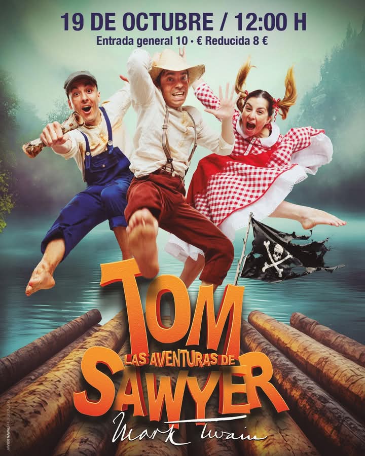 CCSanchinarro's tweet photo. ¡Las Aventuras de Tom Sawyer llegan al teatro ESTE DOMINGO! ✨🎭
El domingo 19 de octubre a las 12:00h, disfruta de una obra familiar llena de diversión, aventuras y amistad, de la mano de Cía. MIC Producciones.

👉 Entradas disponibles en: https://t.co/4vKR8Ka5ie https://t.co/DVp2S0Hl5l