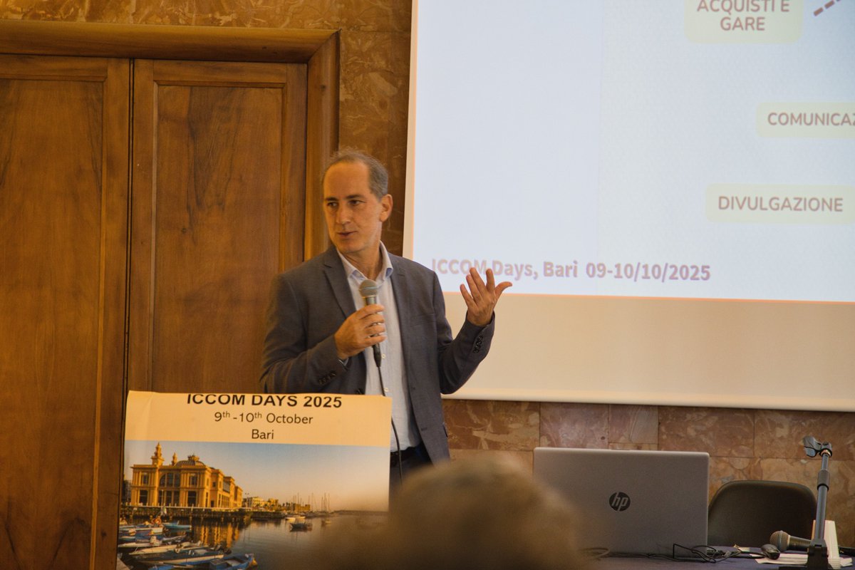 CNR-ICCOM (@cnriccom_social) on Twitter photo 👀Looking back at #ICCOMDays2025
The 2⃣ICCOM Plenary Meeting in Bari was a moment to connect and share our activities. 
🔢Here some numbers: 
◾️>60 participants from 7 nationalities
◾️ 32 contributions (18 orals & 14 posters)
Thanks to the partecipants & organizing committee. 👀Looking back at #ICCOMDays2025
The 2⃣ICCOM Plenary Meeting in Bari was a moment to connect and share our activities. 
🔢Here some numbers: 
◾️>60 participants from 7 nationalities
◾️ 32 contributions (18 orals & 14 posters)
Thanks to the partecipants & organizing committee.