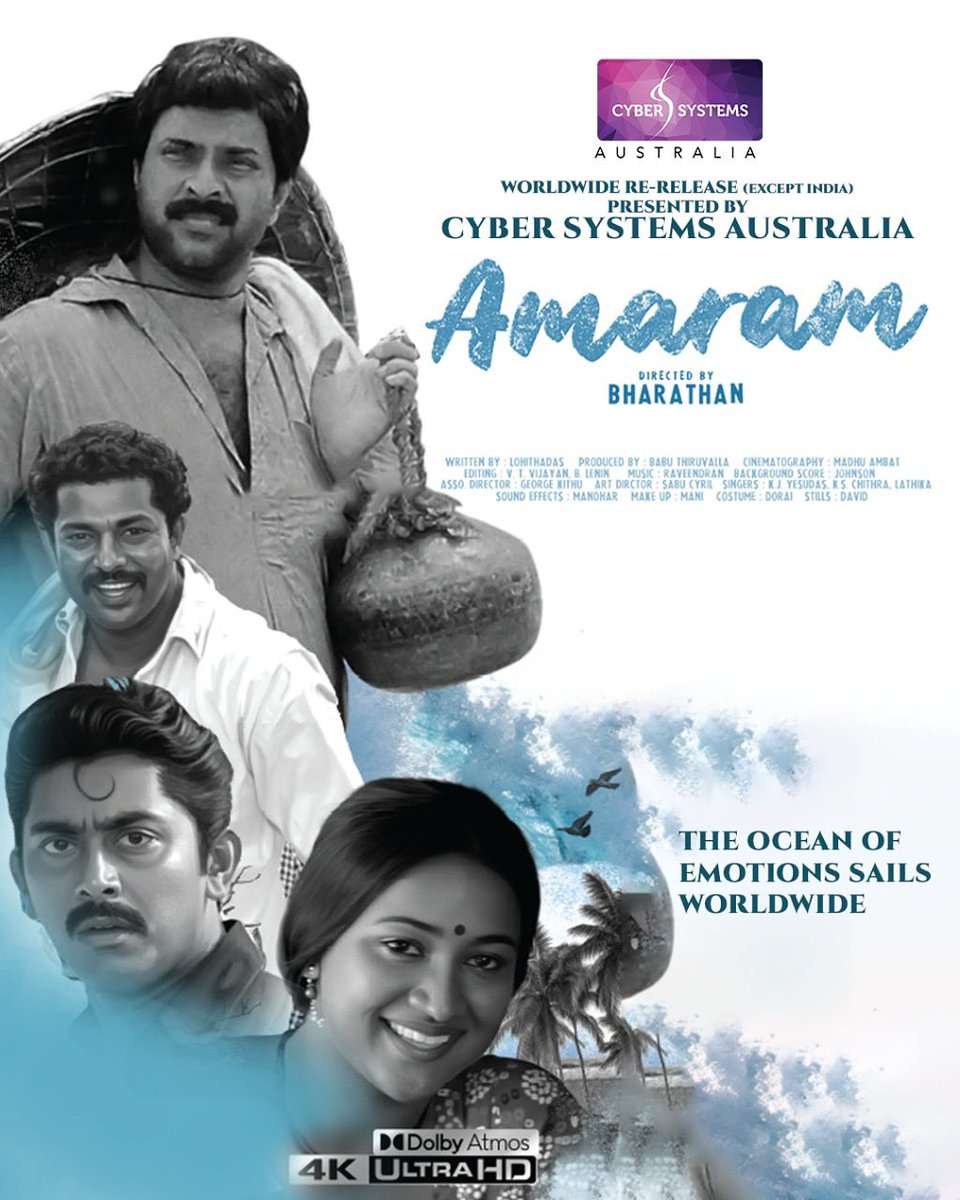 Amaram❤️🔥
timeless story of resilience and hope❤️
experience the profound journey of Amaram, brought to the rest of the world by Cybersystems Australia ❤️

#mammootty