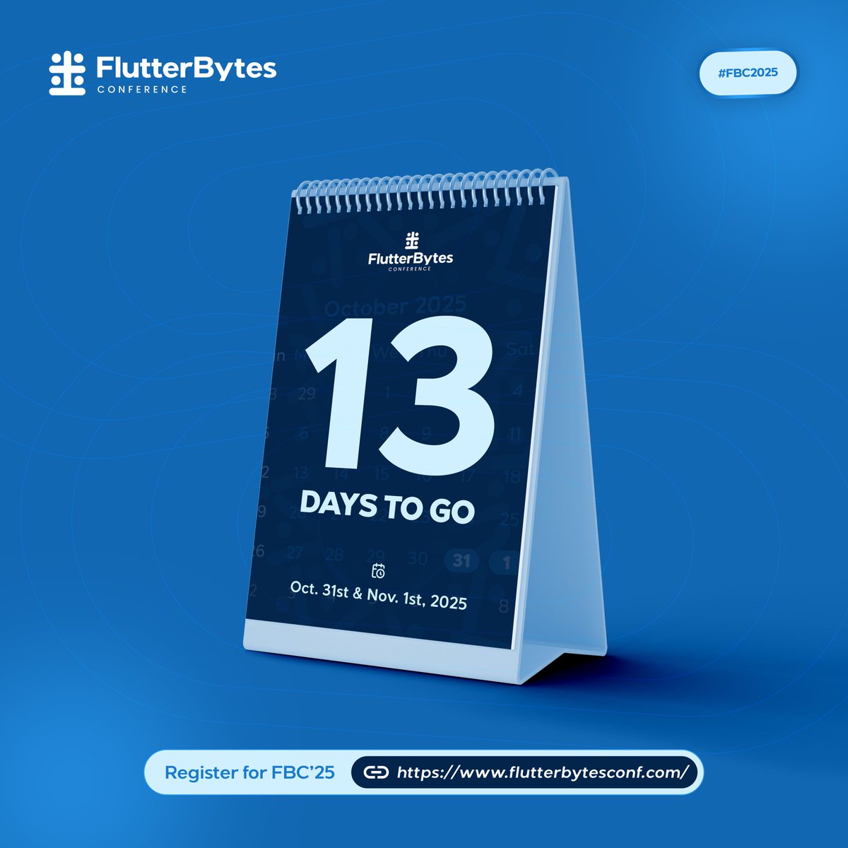 flutterbyteconf's tweet image. 13 days! 🎉 

We&apos;re just 13 days away from meeting at Zone Tech Park for #FBC25. 

Have you secured your ticket to the biggest Flutter event in Lagos? The best seats are going fast! 👇 

bit.ly/FBC25-Tickets

#flutterdevelopers #Flutter #FlutterBytesConference2025