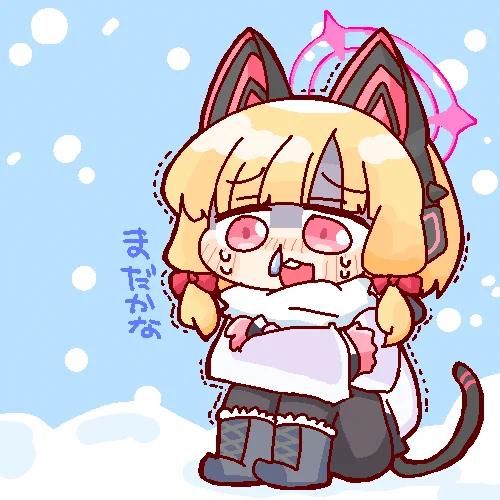 ふと、モモイたちってまだ氷河にいるのかなあと思ったので描きました。