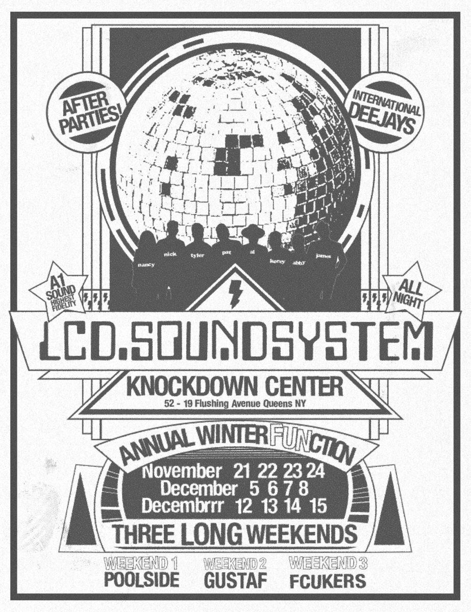 ucup_sanusie's tweet image. LCD Soundsystem Tickets

LCD Soundsystem
Nov 20 • Thu • 8:00PM • 2025
Main Space at Knockdown Center

Buy Tickets prf.hn/l/70wMOv1/

#LCDSoundsystem #LCDSoundsystemTickets