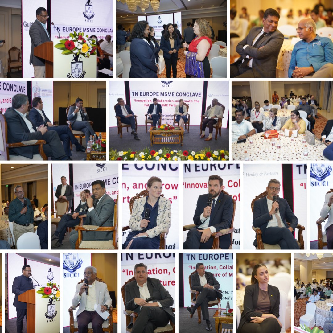 ✨ A Grand Evening of Innovation &amp; Growth! ✨

SICCI hosted the Tamil Nadu–Europe MSME Conclave 2025on 7th Oct 2025, uniting MSMEs, investors, and global leaders in Food &amp; Tech.

#sicci #msmeconclave #tamilnadu #europe #innovation #growth #foodtech #collaboration #startups