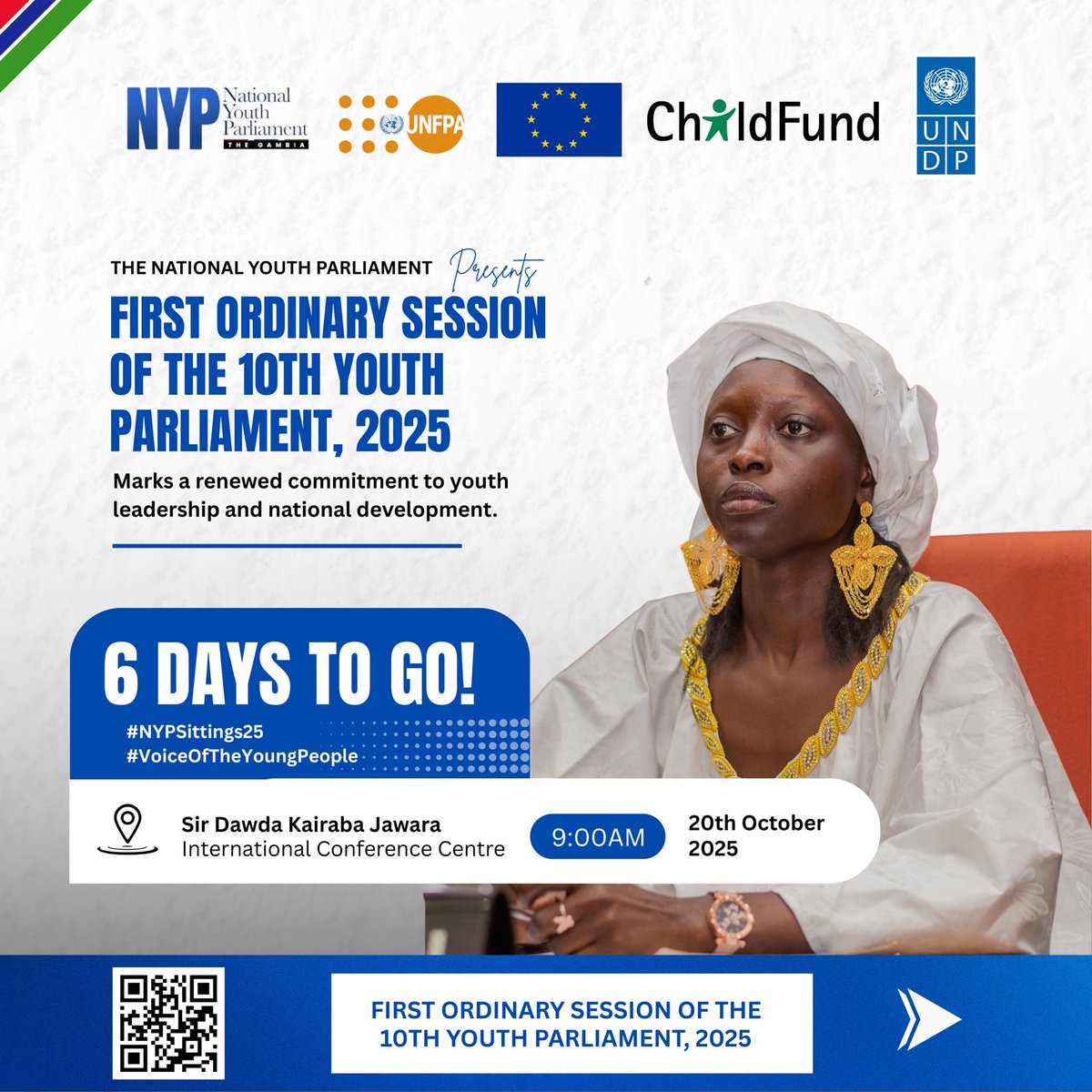 The countdown begins

Only 6 days to go before youth voices take centre stage at the #NYPSittings2025 💙
A moment for leadership, dialogue &amp; change

#CountdownToChange #YouthEmpowerment #TheVoiceOfYouth