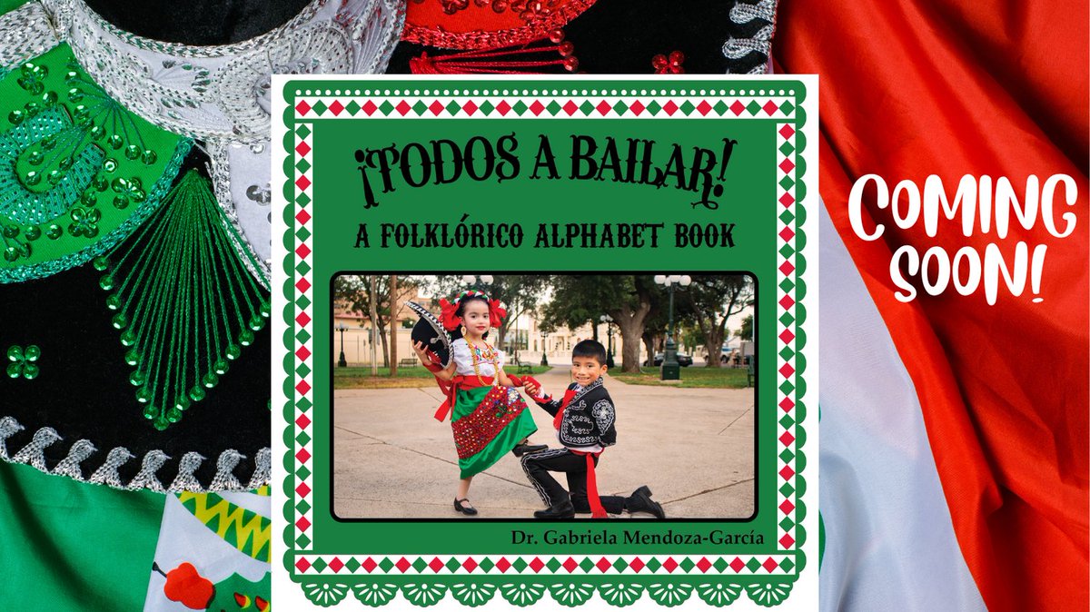 Announcing the cover of our latest upcoming #bilingualbook 📕"¡Todos a bailar! A Folklórico Alphabet Book" by folklorista Dr. Gabriela Mendoza-García! This is a MUST-HAVE book for children and teachers of Mexican folklórico dance! Preorder your copy today!