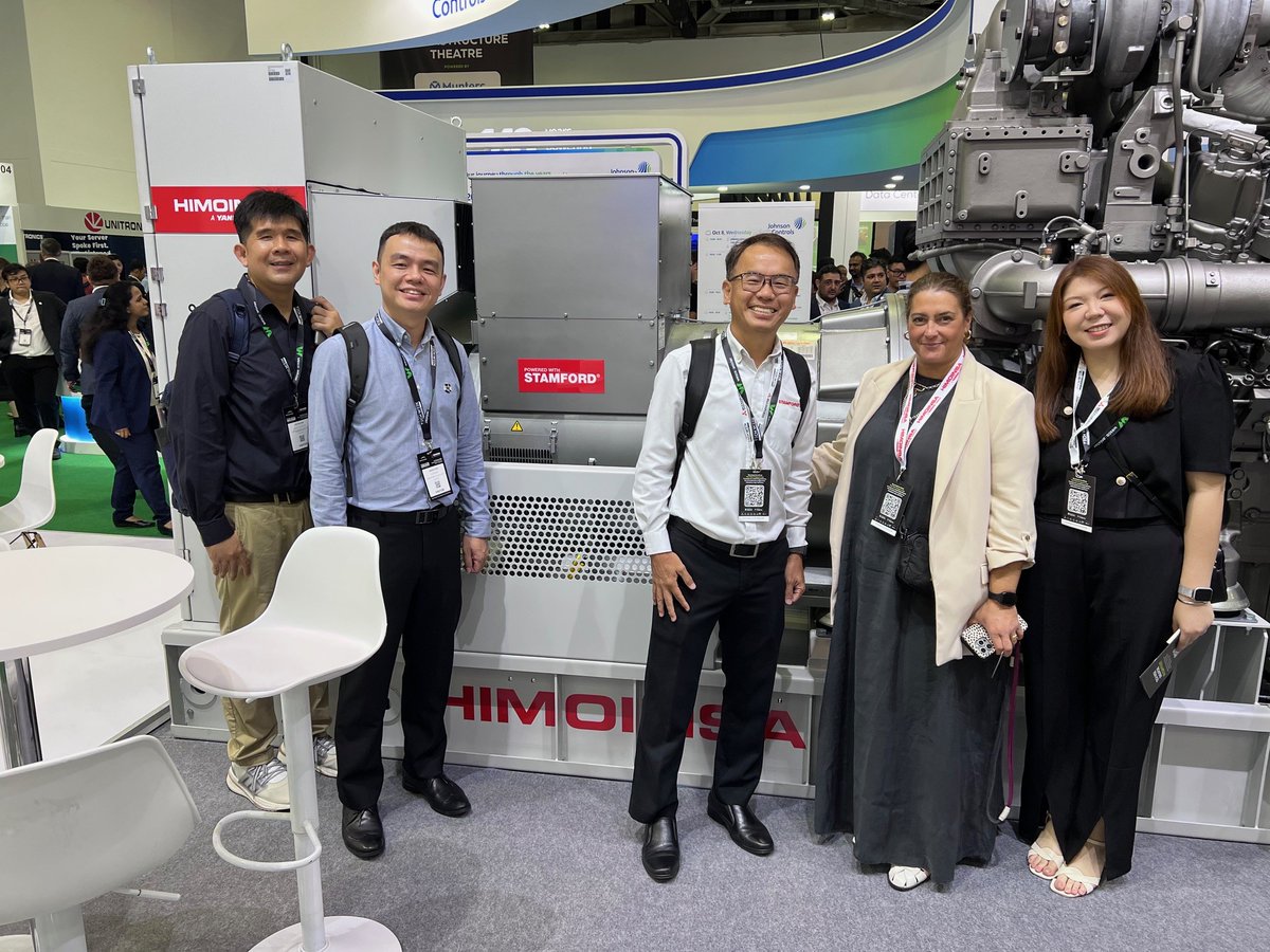 STAMFORDAvK's tweet image. Strengthening Partnerships @DataCentreWorld Asia
Great connecting with @HIMOINSA_Global to reinforce our shared commitment to powering critical infrastructure with reliable energy.

Proud to collaborate globally at STAMFORD | AvK.

#STAMFORDAvK #LetsPowerUp #Alternators #HIMOINSA