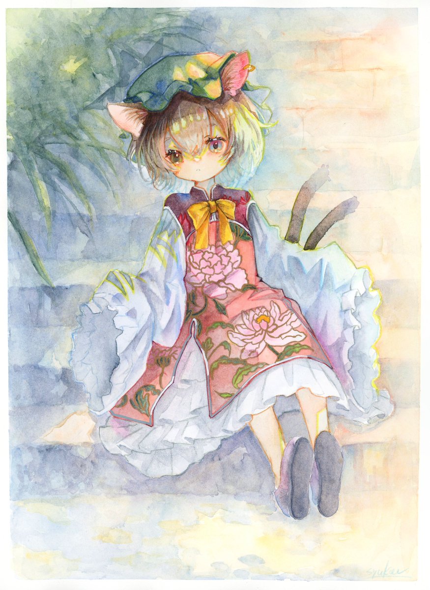 橙　例大祭新刊より水彩絵