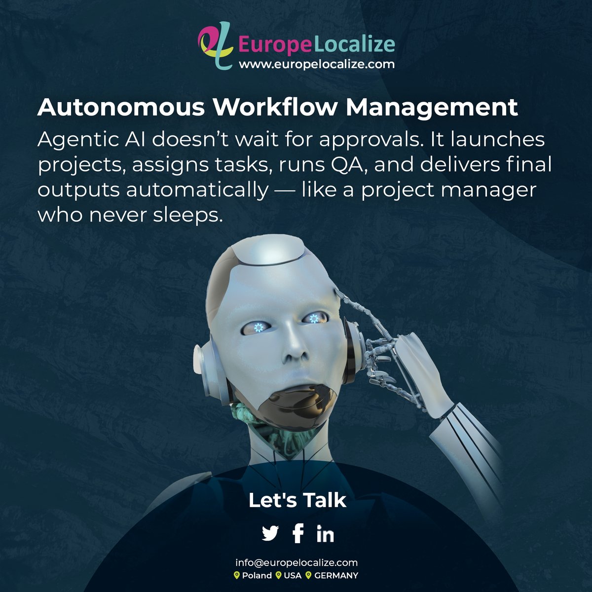 EuropeLocalize's tweet image. What is Agentic AI? Not just smarter translations — it’s #AI that runs the entire localization process on autopilot. 🚀 Ready for workflows without hand-holding? The agentic era is here. Hire us!
shorturl.at/d0Mui
#AgenticAI #Localization #AITools