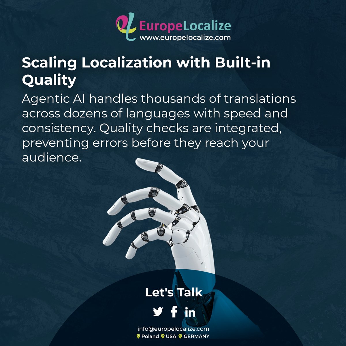 EuropeLocalize's tweet image. What is Agentic AI? Not just smarter translations — it’s #AI that runs the entire localization process on autopilot. 🚀 Ready for workflows without hand-holding? The agentic era is here. Hire us!
shorturl.at/d0Mui
#AgenticAI #Localization #AITools