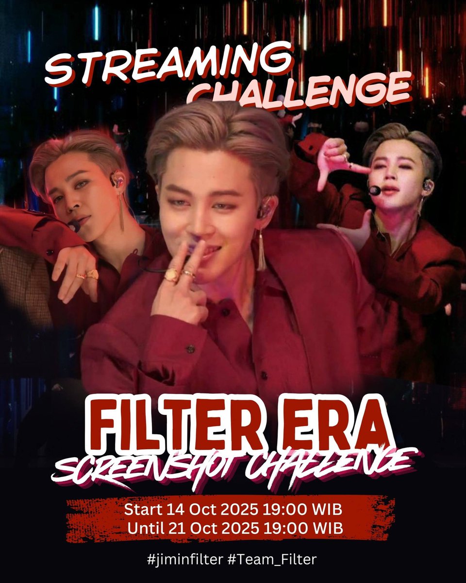 PJM_INA's tweet image. WE ARE HERE!
LET'S GOOO TEAM "FILTER"💃❤️🔥
🎯 5K STREAMING SS
⏰ NOW - 21 Oktober
AYO DROP SCREENSHOT STREAMING KALIAN SEBANYAK-BANYAKNYA!😍👇🏻
I’M YOUR FILTER
JIMTOBER STREAMING CHALLENGE
#TeamFilterEra
#StuckWithJimin
— Playlist Team Next Tweet —