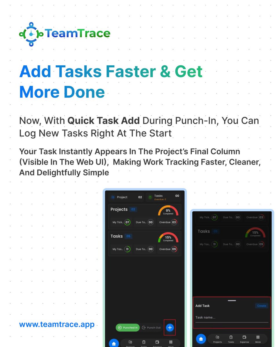 TeamtraceApp's tweet image. Great tools respect how you work.
The new TeamTrace Mobile App brings thoughtful design to your fingertips:
🖤 Dark Mode for long hours.
⚡ Quick Task Add for faster logging.

Because every click you save is focus you gain.
#MobileAppUpdate #DarkMode #WorkSmart