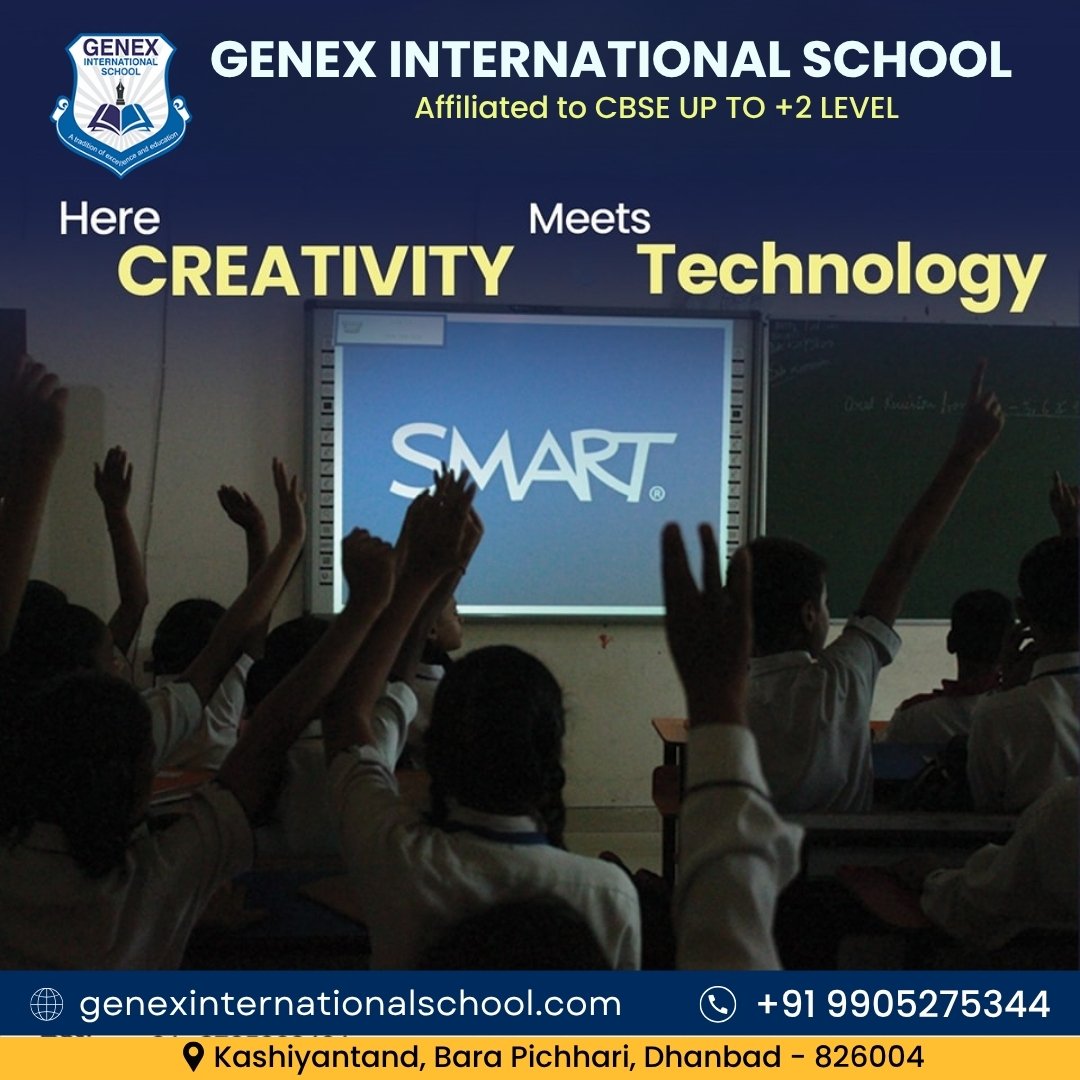GenexSchool's tweet image. Here Creativity Meets Technology! 💡💻
At Genex International School, our students are engaging with learning like never before in our SMART classrooms. Preparing them for a brighter tomorrow. ✨

#SmartClassroom #CreativityMeetsTechnology #GenexInternationalSchool #CBSE #Dhanbad